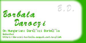 borbala daroczi business card