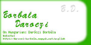 borbala daroczi business card